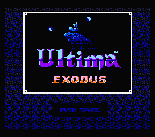 Ultima: Kyoufu no Exodus title screen for MSX2